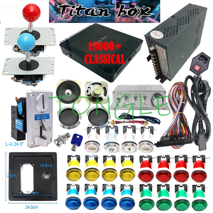 Racing Arcade Cabinet - JAMMA Game Kit Copy SANWA Joystick,