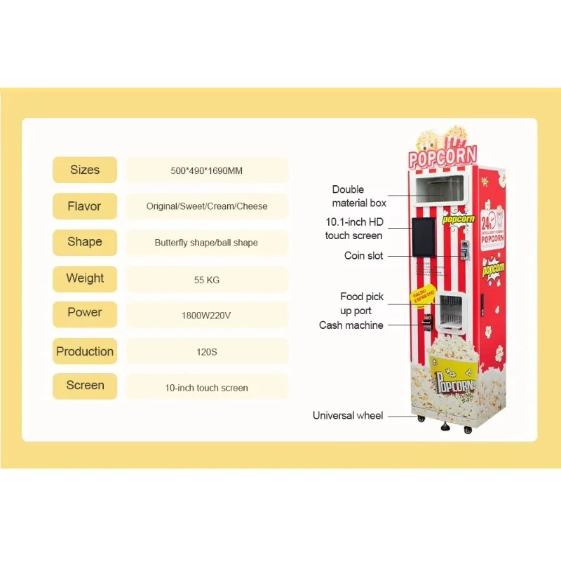 Machine à Popcorn Automatique  - Popcorn Vending Machine avis et prix